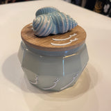 Candle Holder With Scented Candle & Lid & Wooden Calligraphy Word of "Love" in Farsi