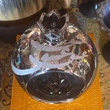 Hand Made Shiny Ceramic Pomegranate Candle-Holder with Calligraphy
