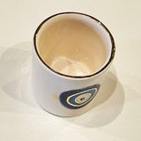 Beautiful Ceramic Evil's Eye Candle Holder with 11-Carat Gold