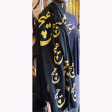 Women's Large Shawl with Printed Calligraphy of the Word Hich (Rumi) in Farsi