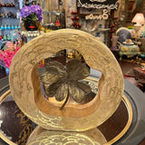 Unique Wooden Decorative Accent with Beautiful Sculpture of a Leave for your Home Decor