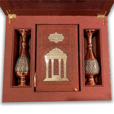 Elegant Divan e Hafez with a Luxury Hard Case & Box+ 2 Beautiful Vessels