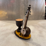 Unique Wooden Persian Instruments (Kamancheh & Tombak) for your Home Decor