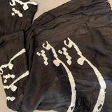 Women's Shawl/Scarf with Printed Calligraphy of the Word Love in Farsi- Black