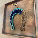 Wall Art with a Wooden Frame, Evil Eyes, Horseshoe for your Home Decor
