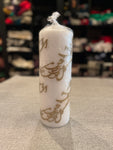 8" & 10" Candle With Wooden Calligraphy in Farsi - in 2 Sizes