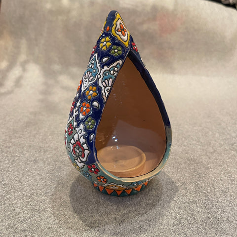 Enamel (Minakari) Handmade Ceramic Candle Holder