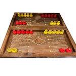 Unique Wooden Backgammon With Small Pomegranates