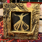 A Beautiful  6"x 6" Metal Wall Art with a Sufi Dancer for your Home Decor