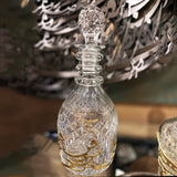 Unique Crystal Vessel Decanter with Designs of Wooden Calligraphy of the word Love in Farsi for Your Home Decor