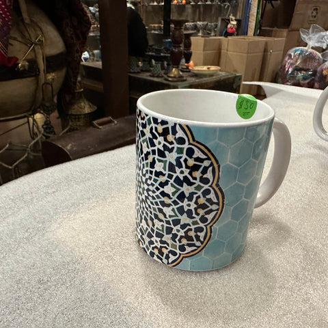 Beautiful Glazed Ceramic Mug with Traditional Designs