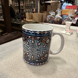 Beautiful Glazed Ceramic Mug with Traditional Designs