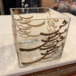 Crystal Cube Pot/Vase with calligraphy of the word of Love