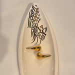 Beautiful Diamond Ceramic Chocolate Container Designed by Calligraphy & Birds - Style 1