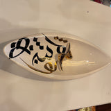 Beautiful Diamond Ceramic Chocolate Container Designed by Calligraphy & Birds - Style 3