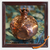Hand Made Copper Pomegranate with Calligraphy