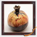 Hand Made Ceramic Pomegranate with Calligraphy - Abstract 2