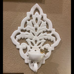 Unique Wall Decor Ceramic Candle Holder with Beautiful Design & 11-Carat Gold