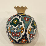 Hand Made Colorful Ceramic Enameled Pomegranate (Mina Kari)