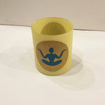 Candle Holder With Wooden Sign of Yoga & Meditation
