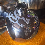 Hand Made Shiny Ceramic Pomegranate Candle-Holder with Calligraphy