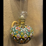 Enameled Ceramic (Minakari) Kerosene Lamp for Wall Decor of Top of a Table