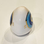 Unique Ceramic Evil's Eye Egg with 11-Carat Gold for Your Home Decoration