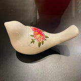 Lovely Ceramic Bird  with a Floral Plastic Tag for Your Home Decor