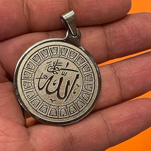 Beautiful Stainless Steel Pendants, Allah, Unisex, Without Chain-Buy 5 Get 6