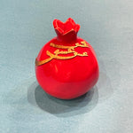 Hand Made Red Ceramic Pomegranate with Calligraphy - Style#3