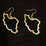 Unique Earrings with Beautiful Map of Iran for Girls and Women #2, Women Life Freedom