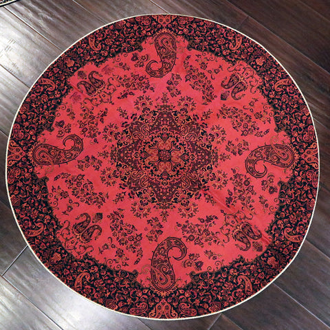 Termeh - Luxurious circle shape Persian textile 38"diameter - Pattern 1 - gallery-eshgh