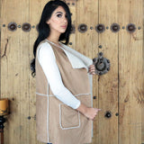 Women Gilet with Printed Calligraphy of a Persian Poem - gallery-eshgh