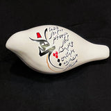 Lovely Ceramic Bird with Beautiful Calligraphy - Style 2