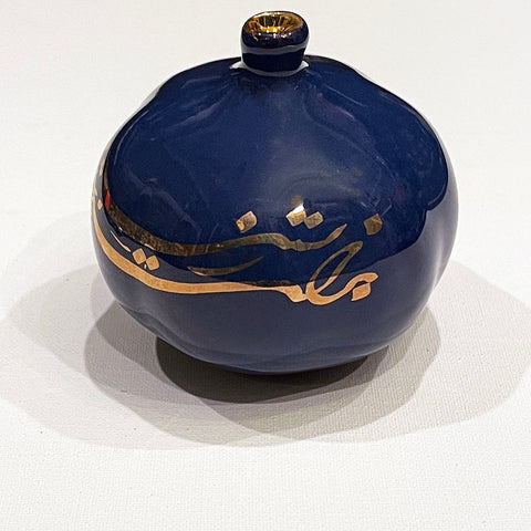 Hand Made Ceramic Pomegranate Designed by 11-Carat Gold with Beautiful Calligraphy- Style4