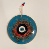 Beautiful Rounded Ceramic Wall Hanging Evil's Eye for your Home Decor