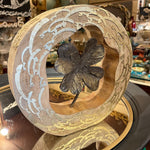 Unique Wooden Decorative Accent with Beautiful Sculpture of a Leave for your Home Decor