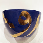 Beautiful Dark Blue Ceramic Bowl Designed by Calligraphy - Style:3