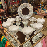 A Complete Set of 9-Piece Ceramic & Mirror Haftseen for Persian New Year - Best Price!