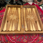 Beautiful Wooden Backgammon and Chess Board With Carved Calligraphy - Large #3
