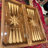 Beautiful Wooden Backgammon and Chess Board - Large #2