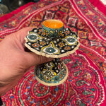 Enameled Ceramic Candle Holder - Unique for your Home or Office Decor