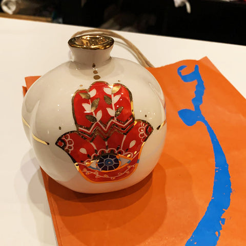 Hand Made Ceramic Pomegranate Designed by 11 Carat Gold