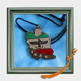 Hand Made Necklace Pendant Iran Flag - Silver Base - 1 - gallery-eshgh