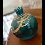 Hand Made Ceramic Pomegranate with Beautiful Calligraphy - Laguna