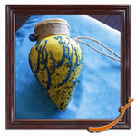 Hand Made Ceramic Potteries - Hanging Wall Decoration With Rope - Yellow - gallery-eshgh