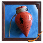 Hand Made Ceramic Potteries-Hanging Wall Decor-Dropped Ink-Red - gallery-eshgh