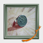 Hand Made Antique Ring with an Ancient Coin- 2Rial - Silver - gallery-eshgh