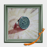 Hand Made Antique Ring with an Ancient Coin- 2Rial - Silver - gallery-eshgh