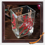 Crystal Pot/Vase with calligraphy of the word of Love - gallery-eshgh